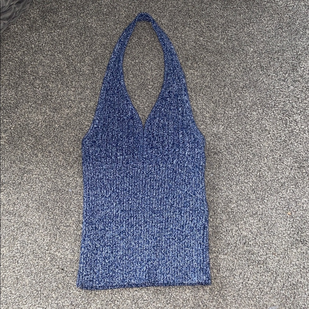 Guess Blue Knit Halter Top - Perfect Condition